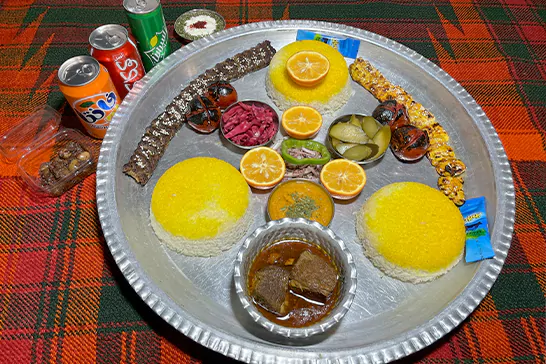سینی سه نفره به‌تام (لذیذ)
